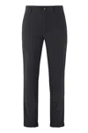 The (alphabet) Tailored Cuffed Trousers In Blue