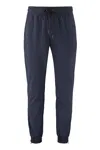 The (alphabet) Elastic-cuff Drawstring Trousers In Blue