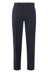 The (alphabet) Pleated Tailored Trousers In Blue