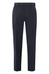 The (alphabet) Pleated Tailored Trousers In Blue
