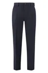 The (alphabet) Pleated Tailored Trousers In Blue