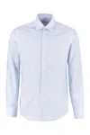 The (alphabet) The (shirt) - Striped Cotton Shirt