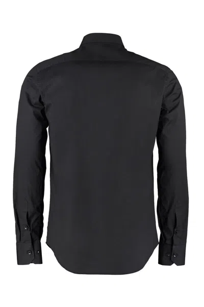 The (alphabet) The (shirt) - Stretch Cotton Shirt In Black