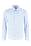 The (alphabet) Oxford Cotton Shirt In Blue