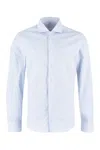 The (alphabet) Oxford Cotton Shirt In Blue