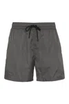 The (alphabet) Drawstring Swim Shorts In Gray