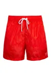 The (alphabet) Drawstring Shorts In Red