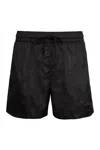 The (alphabet) Drawstring Swim Shorts In Black