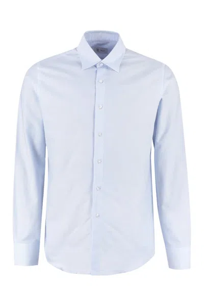 The (alphabet) Tory Burch Oxford Cotton Dress Shirt In Blue