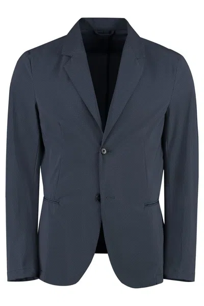 The (alphabet) Tory Burch Single Breasted Two Button Blazer In Grey