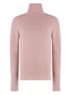The (alphabet) Turtleneck Cashmere Jumper In Pink