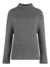 The (alphabet) Turtleneck Cashmere Sweater In Gray