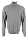 The (alphabet) Turtleneck Wool Sweater In Gray