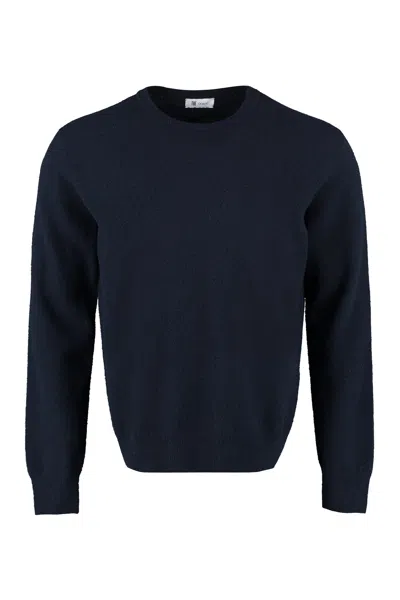 The (alphabet) Wool And Cashmere Pullover In Blue