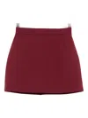 The Andamane A-line Mini Skirt In Burgundy