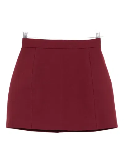 The Andamane A-line Mini Skirt In Burgundy