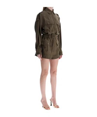 THE ANDAMANE THE ANDAMANE COLLARED BELTED JUMPSUIT