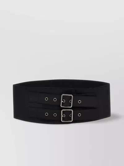 The Andamane Adjustable Wide Band Belt In Black
