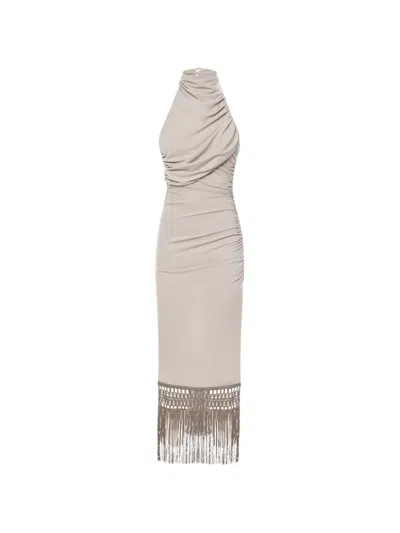 The Andamane Alba Midi Dress In Neutral