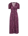 The Andamane Andamane Woman Midi Dress Fuchsia Size Xs Viscose, Elastane In Pink