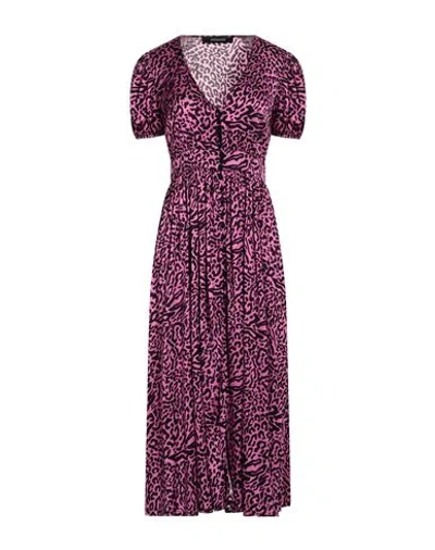 The Andamane Andamane Woman Midi Dress Fuchsia Size Xs Viscose, Elastane In Pink
