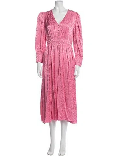 Pre-owned The Andamane Animal Print Midi Length Dress W/ Tags