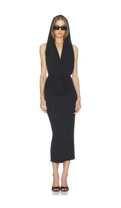 The Andamane Annie Hooded Dress In Black