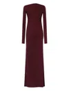 The Andamane Sophie Maxi Long Dress In Bordeaux Polyamide Polyester In Burgundy