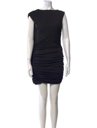 Pre-owned The Andamane Asymmetrical Mini Dress In Black