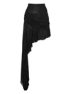 The Andamane Asymmetrical Mini Skirt In Black