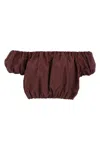 The Andamane Elasticated Hem Off-the-shoulder Puff Sleeves Top