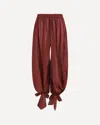 The Andamane Bordeaux Cotton Casual Pants In Burgundy