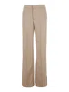 The Andamane Beige Pants With Pences On The Front In Tech Fabric Woman In Beige