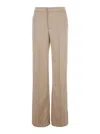 The Andamane Beige Pants With Pences On The Front In Tech Fabric Woman In Beige