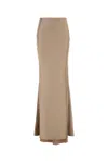 The Andamane Nemesia Maxi Skirt In Grey Polyester In Greige