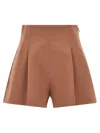 The Andamane 'vivienne' High-waisted Bermuda Shorts In Beige