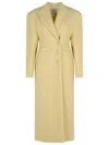 The Andamane Beige Wool Blend I Coat In Gold