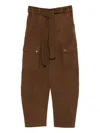 The Andamane Belt-fastening Cargo-pocket Trousers In Brown
