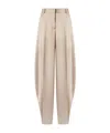 The Andamane Belt-loop Casual Pants In Nude