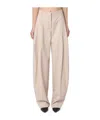 The Andamane Belt-loop Casual Pants In Nude