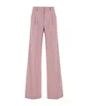 The Andamane High-waisted Wide-leg Palazzo Pant With Belt Loops In Pink