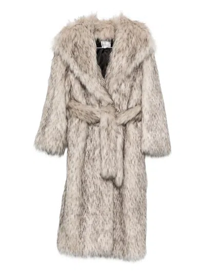 THE ANDAMANE BELTED FAUX-FUR COAT