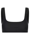 The Andamane Hollywood Scoop Neck Sleeveless Stretch Top In Black
