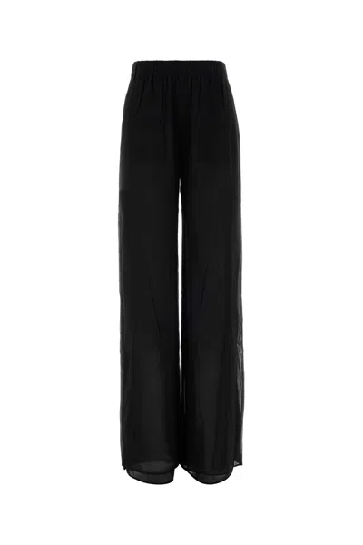 The Andamane Lena Jersey Wide Leg Lounge Pant In Black