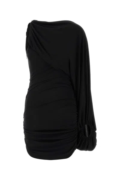 The Andamane Black Jersey Selene Mini Dress