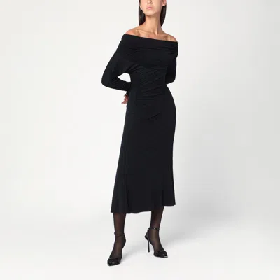 The Andamane Black Zoe Midi Dress
