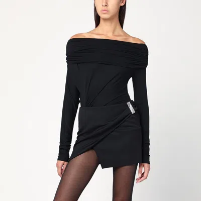 The Andamane Black Zoe Off-the-shoulder Top
