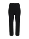 The Andamane Boot-cut Trousers With Side And Welt Pockets In Black