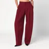 The Andamane Bordeaux Pleated Pants In Burgundy