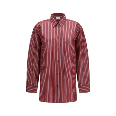The Andamane Bordeaux Polyester Pattern Shirt In Burgundy